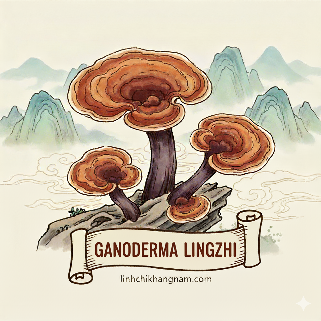 Ganoderma Lingzhi là định danh khoa học của Nấm Linh Chi Khang Nam